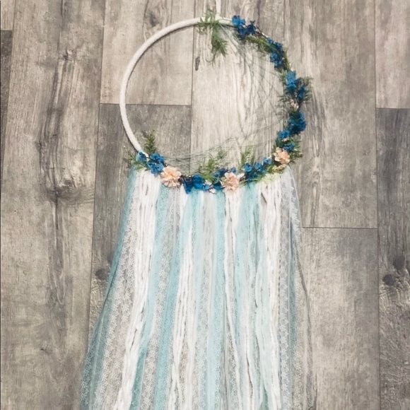 Fairy moon dreamcatcher with Quartz crystal
